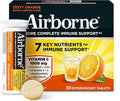 Airborne 1000mg Vitamin C with Vitamin D & Zinc, Sugar Free Multivitamin Immune Support Supplement, Antioxidants Vitamins A C & Vitamin E, 30 Effervescent Tablets, Zesty Orange Flavor