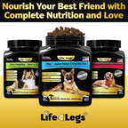 Soft Chews Hip and Joint Supplement for Dogs - Dog Joint Pain Relief Treats - Glucosamine, Chondroitin, Turmeric - Mobility Bites Supplement