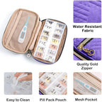 BAGSFY Pill Organizer Case 2 Times a Day- Weekly Medicine Organizer Travel Pill Box with Removable 7 Day Medicine Case Container for Fish Oil, Vitamin, Supplement