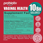Chewable Vaginal Probiotics for Women 10 Billion CFU + Organic Prebiotics — Supports Vaginal Health, Maintains Vaginal pH Balance & Promotes Feminine Freshness, Strawberry-Flavored Tablets