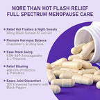 Menopause Supplements for Women with Black Cohosh 5:1 Extract - Hormone Harmony for Hot Flashes, Night Sweats, Mood Swings & Bloating - 30 Servings
