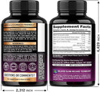 Iron Supplement for Women - Iron 65mg (Ferrous Sulfate 325mg) - Stomach Friendly | Slow Release Iron | High Absorption - Vitamins C, D3, B6, B12 & Folate - Iron Level & Energy Support - 120 Capsules