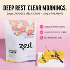 Zest Sleep Tea - 2mg Melatonin Tea for Sleep - Chamomile Lavender Herbal Blend - 15Ct Pack - Calming & Relaxing Ingredients for a Perfectly Sleepy Bedtime