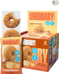 Legendary Foods Protein Donuts - 22g Protein, Crumbly Cinnamon, Zero Sugar Snack, Gluten Conscious, Low Carb, Keto Suitable, Diabetic and GLP-1 Diets - 8 Pack with Two Donuts per pack