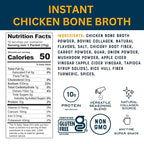 [DISCONTINUED] Chicken Bone Broth Instant Powdered Mix Packets | 5g Collagen | 10g Protein | Keto & Paleo Friendly | No Artificial Flavors | Non-GMO, Gluten-Free, Dairy-Free on-the-go 16 Pack