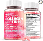 2 Pack Liposomal Collagen Peptides Pills for Women 2000mg, Multi Hydrolyzed Collagen Type I, II, III, V, X with 2500mcg Biotin - Collagen Supplements Softgels with Hair, Skin & Nails Vitamins, 240 Cts