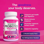 Probiotics for Women 50 Billion CFU – 10 Strains + Prebiotics for Vaginal Health, Digestive, Gut, PH Balance and Immune Health – Delayed Release Capsules, Non-GMO, Vegan, Support Nutrient Absorption
