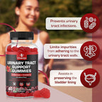 Potent Cranberry Gummies with D Mannose - Urinary Tract Health for Women & Men, Urinary Flush & Bladder Fast-Acting Support Supplements with Hibiscus Powder, 180 Count
