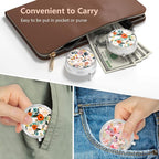 3 Pack Pill Box, Small Pill Case for Purse & Pocket, Cute Travel Medicine Organizer, Portable Medicine Container Holder to Hold Vitamins, Medication, Fish Oil & Supplement, Pink White Flowers