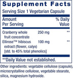Life Extension Optimized Cran-Max®, Cranberry Whole Fruit Concentrate with Hibiscus Extract, Best in Class Support for Female Urinary Tract Health, Gluten-Free, Vegetarian, Non-GMO, 60 Capsules