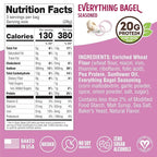 Lenny & Larry's FITZELS Variety Pack, 3 Flavors, 12 Count- Savory Pretzel Snacks Incredibly Tasty, High Protein Salty, Vegan, 20 g's of Plant Based Protein, 3 oz Each