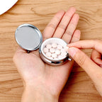 Sibba Portable Medicine Pill Case, Travel Multi-Functional Moisture Proof Pill Box for Purse & Pocket, Cute Metal Medicine Pill Organizer Box for Vitamins, Fish Oil & Supplements (Butterfly)