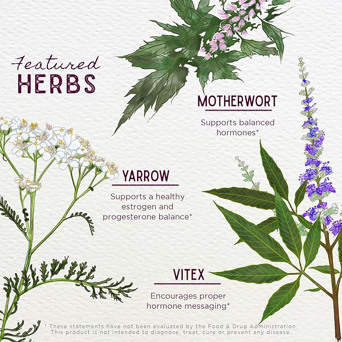 WishGarden Herbs Cycle Harmony Hormone Support - Plant-Based Herbal Supplement w/Vitex & Wild Yam Supports Normal Menstrual Cycle & Hormone-Based Issues, PMS, Irregular Cycles, Ovulation Issues, 2oz