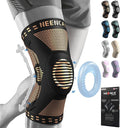 NEENCA Professional Knee Brace for Pain Relief, Medical Knee Support with Patella Pad & Side Stabilizers, Compression Knee Sleeve for Meniscus Tear, ACL, Joint Pain, Runner, Workout (Copper, Medium)