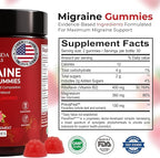 Veralinda Migraine Gummies – Original Triple Protocol Formula, 60 Gummies with Magnesium, Riboflavin B2 & Feverfew – Natural Brain Health Supplement for Migraine Wellness Support for Women & Men