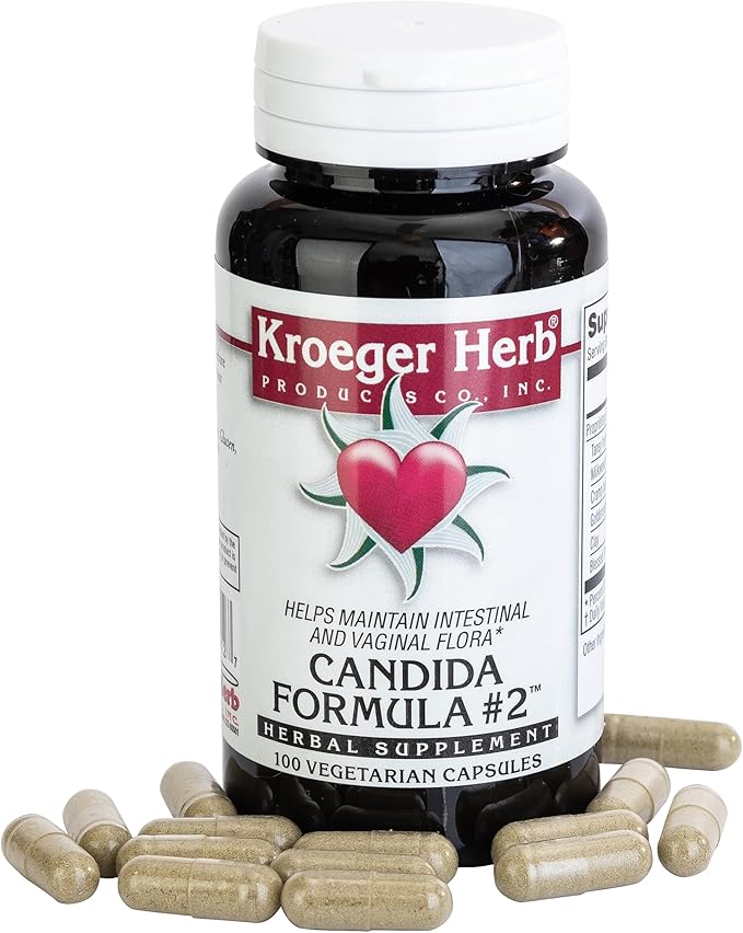 Kroeger Herb Products, Candida Formula #2, Cleanse Support, Detox for Natural Candida Cleanse, Helps Gut and Vaginal Health, Yeast Supplement, Candida Overgrowth, Intestinal Supplement, Made in USA