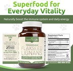 Lignans For Life Flaxseed Lignans for Dogs + SDG - Omega 3 Fatty Acids, High Fiber Antioxidants Helps Improve Shiny Coat, Digestive & Heart Health Lignans, 35mg, 90 Flaxseed Capsules, 2 Pack