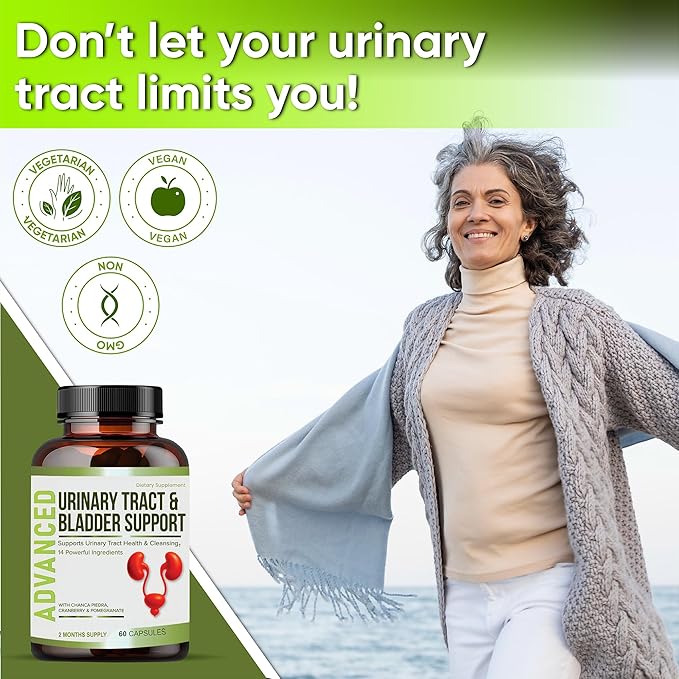 NutraPro Urinary Tract Health & Bladder Support for Women. Support Bladder Health and UTI Prevention with Pomegranate, Cranberry, Citric Acid, and Chanca Piedra for Fast-Acting Comfort.