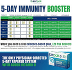 EZC Pak 5-Day Immune System Booster with Echinacea, Vitamin C, Zinc & Vitamin D - Tapered Immune Support Supplement for Adults - Supports Immunity, Easy Travel-Size Supplement Pack