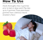Bach RESCUE PLUS Melatonin Sleep Gummies, Natural Strawberry Flavor, Sleep Aid, Dietary Supplement, Vegan, Gluten-Free, No Artificial Flavors, Colors or Sweeteners, 3 Pack, 180 Count Total