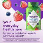 Vitafusion Sugar Free Men’s Multi Daily Gummy Multivitamins, Supports Energy Metabolism, Muscle and Immune Health (1), Mixed Berry Flavors, (Pack of 2)