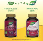 Nature’s Way Brain Fuel, Supports Memory and Concentration*, Brain Function Support Supplement*, Clinically Studied Cognigrape®, Grape Flavored, 60 Gummies