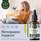 HERBAMAMA Vitex Chasteberry Supplement for Women - Natural Menopause Support* with Vitex Berry Tincture - Chaste Tree Berry Drops for Hormonal Balance & Cycle Support* - 42-Day Supply