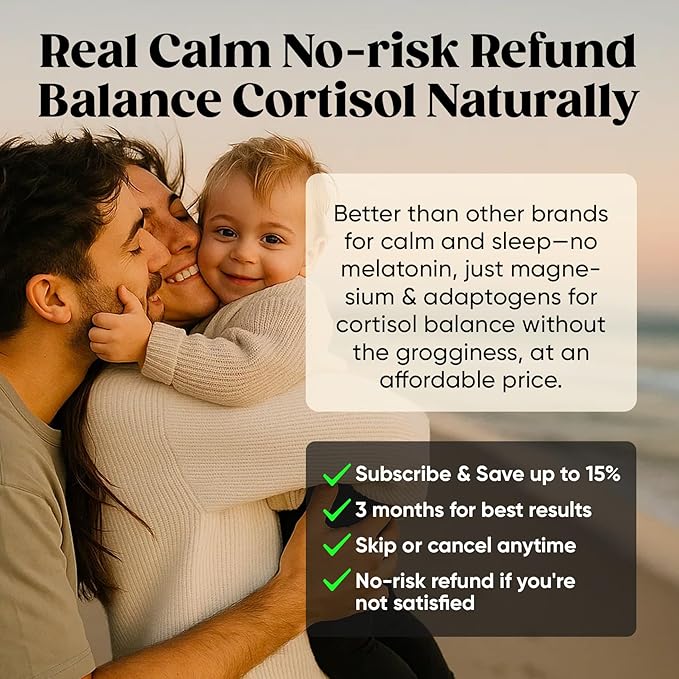 Venture Pal Calm Drink Mix, Cortisol Reducer and Sleep Aid with Magnesium Glycinate, Ashwagandha, L-Theanine,Vitamin D, Calm Magnesium Powder for Relax & Focus, No Sugar, Non GMO, Vegan & Gluten-Free