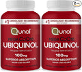 Qunol Mega Ubiquinol Coq10 100mg, Superior Absorption, Patented Water and Fat Soluble Natural Supplement Form of Coenzyme Q10, Antioxidant for Heart Health, 60 Softgels, Pack of 2
