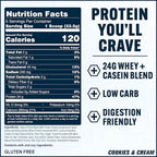 PEScience Select Protein Powder, Whey and Casein Blend, Lean Protein Powder for Women and Men, Low Calorie, Low Carb, Keto Friendly, Gluten Free, Cookies and Cream - 5 Servings