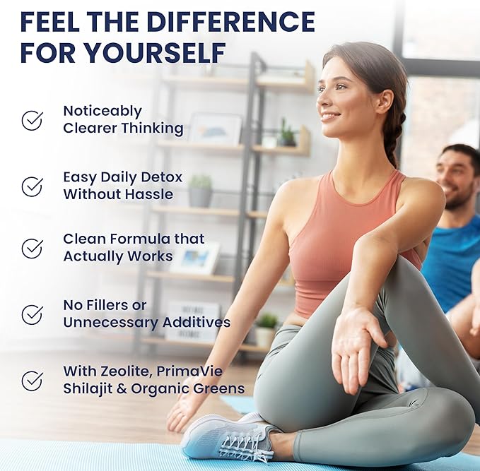 Ultra Human Daily Wellness Support – Heavy Metal Detox Cleanse, with Zeolite, Shilajit, Organic Chlorella & Spirulina, NAC & Alpha Lipoic. Supports Daily Detox, Cognition, Immune System -(Made in USA)