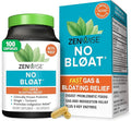 Zenwise Health No Bloat Digestive Enzymes for Gut Health, Gas & Bloating Relief - Multi Enzymes Digestion Supplement with Probiotics, Ginger, Turmeric Dandelion & Lactase - Men & Women - 100 Count
