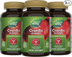Nature's Way CranRx Cranberry Gummies, Urinary Tract Health Support*, 100% Whole Cranberry Fruit Concentrate with D-Mannose, Vitamin C, 60 Gummies (Set of 3)