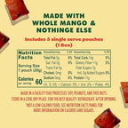 SOLELY - Organic Mango Whole Fruit Gummies (Pack of 1 Box, 5 Bags per Box) - Real Fresh Fruit - Healthy Snacks for Adults & Kids - Non GMO, Vegan Snacks, Shelf Stable - 5 Bags (3.5 oz)