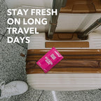 Super Fresh Shower Wipes Large Rosewater Body Wipes for No Rinse Bathing Personal Hygiene Gym Travel or Camping Enriched with Aloe and Vitamin E 10 Individually Wrapped Disposable Sheets