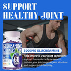 Glucosamine Chondroitin Gummies with MSM & Elderberry Extra Strength - Joint Support, Antioxidant Immune Support Supplement for Adults, Men & Women.60 Blueberry Gummies