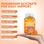 Lofux Magnesium Glycinate Gummies 400mg, Sugar Free Magnesium Gummies for Adults Women, Men, Chewable Supplement Gummy with L-Threonate, Vitamin D, B6, CoQ10 - for Calm, Sleep, Body Relaxation, 60 Ct
