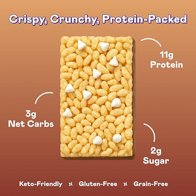 Magic Spoon Treats - 8 High Protein Bars, Smores - High Protein Gluten Free Snack - Sugar& Gluten Free Protein Cereal Bar - Low Carb & Keto Friendly - Healthy Snacks for Adults