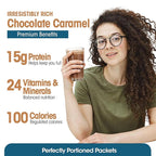 WonderSlim Meal Replacement Shake, Chocolate Salted Caramel, 15g Protein, 24 Vitamins & Minerals, Gluten Free, Low Carb (7ct)