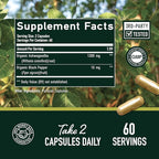 Ashwagandha Supplement 1300mg for Stress Resistance & Energy Boost | High Absorption Adaptogen from Root Powder with Black Pepper | Stress-Related Fatigue Support | Non-GMO | 120ct, 2-Month Supply