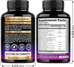 Liver Cleanse Detox & Repair - Milk Thistle | Dandelion | Artichoke | TUDCA | Glutathione & NAC - Effective Liver Health Supplement | 80% Silymarin - Laboratory Tested, Vegan - Made in USA 60 Capsules