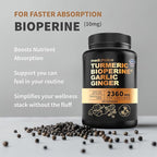 4-in-1 Turmeric Joint Support Supplements with Garlic and BioPerine - 2360 mg High Potency Herbal Blend for Mobility, Everyday Flexibility, Digestive Comfort, Active Aging Support (120ct, Pack of 4)