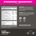 MTN OPS BCAA Powder 2:1:1 Amino Acids Supplement Powder for Rapid Muscle Recovery & Repair with Zero Sugar & Gluten Free - 30 Servings, Strawberry Dragonfruit