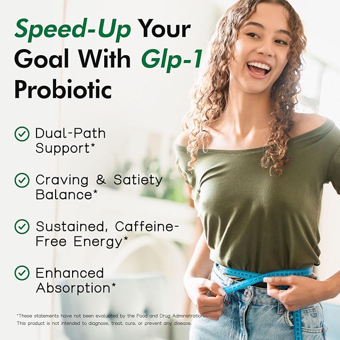 GLP-1 Supplement for Women and Men, Hunger & Metabolism Support - Support GLP1 Naturally, with Prebiotic & Probiotic Blend