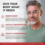 Panax Ginseng 15,000 mg - Red Korean Ginseng Supplement for Men - Extra Strength 10:1 Extract - Energy, Focus, Productivity & Performance - Natural & Vegan - Made in USA - 120 Capsules, 2 Month Supply