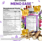 Menopause Supplement For Women Gummies with Black Cohosh, Wild Yam Magnesium, Red Clover For Menopause Relief Hormone Balance Night Sweats Mood Plus Bergamot, Vitamin D3, Vitamin B12, Vitamin B6 Clean