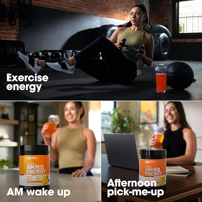 Optimum Nutrition Amino Energy - Pre Workout with Green Tea, BCAA, Amino Acids, Keto Friendly, Green Coffee Extract, Energy Powder - Orange, 9.5 Ounce, 30 Servings (Packaging May Vary)