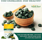 Sunlit Best Spirulina Tablets - Organic Spirulina Tablets USDA Premium 500 Count - Natural Spirulinas Organic Burst for Immune Support Muscle Growth, Energy Boost w/Chlorophyll - High Protein, Non GMO