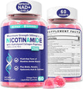 NEVISS Nicotinamide 500mg Gummies, Niacinamide Supplement with Collagen Peptides, (Flush Free Niacin) Vitamin B3 Niacinamide for Anti-Aging, NAD+ Levels, Longevity, Focus & Brain, Sugar Free, 60Cts