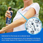Pure Magnesium Oil Spray 8oz - Topical Magnesium Spray for Sleep & Feet - Extra Strength - USP Grade - 100% Natural and Organic Oil for Muscle Pain & Cramps - Less Sting - Less Itch - Made in USA